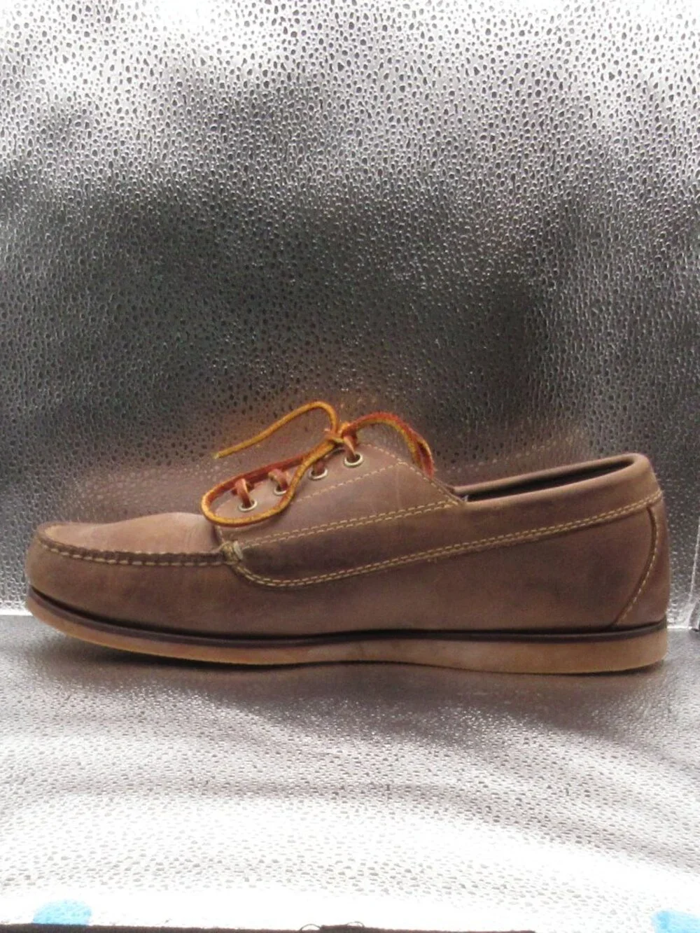 LL Bean Boat Shoes Men 11 D Brown Signature Jackman Blucher Moc Leather 281250